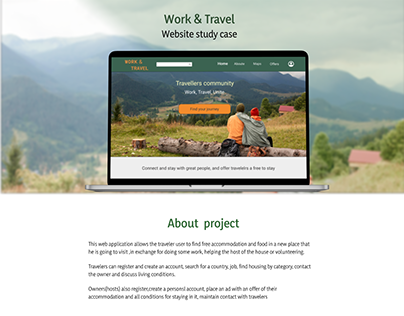 Work&Travel web-service - UX/UI Case Study