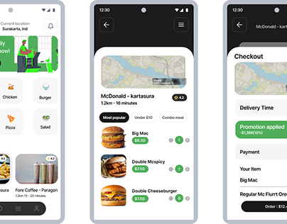 Food Delivery Application UI Dashboard