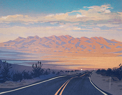 Roadtrip, California, procreate, illustration