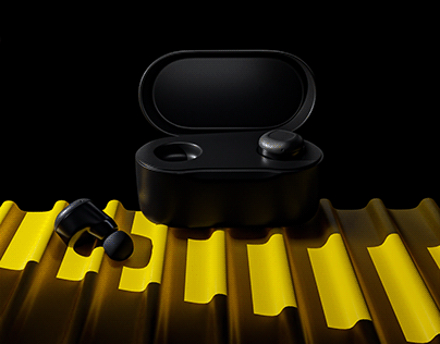 Earbuds Render - 3d product render