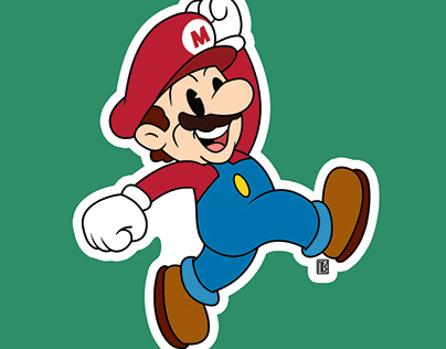 Mario Fan Art Sticker design