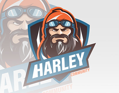 Harley Community Mascot Logo Design