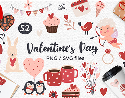 Valentine’s Day graphic collection