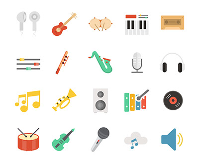 Musical Instrument Icon Set