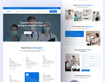Medical Landing Page UI Design