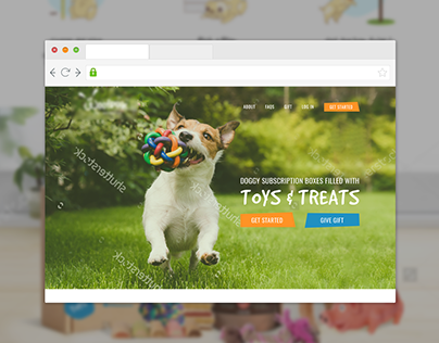 Dog Subscription Box Homepage Design
