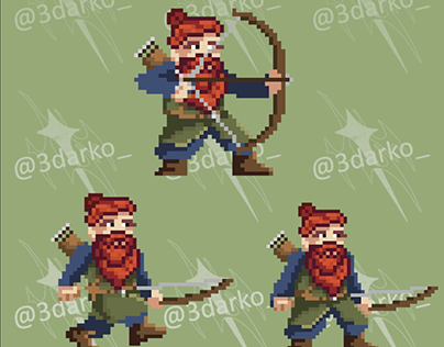Dwarf Hunter Pixel Art