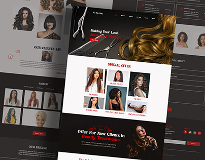 Fiverr Work | Hair Website Landing Page UI Design