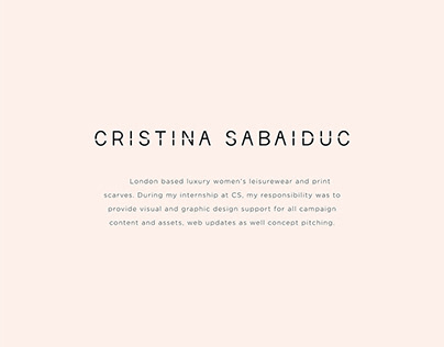Cristina Sabaiduc Internship