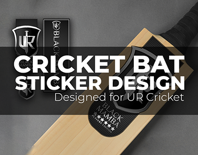 Cricket Bat Sticker Design