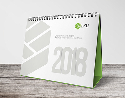„LKU" 2018 m. stalo kalendoriaus dizainas
