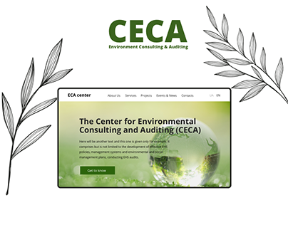 Corporate website for environment consulting company