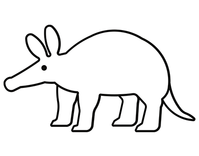 Aardvark Animal coloring page