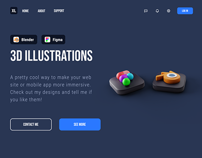 3D illustrations for web design