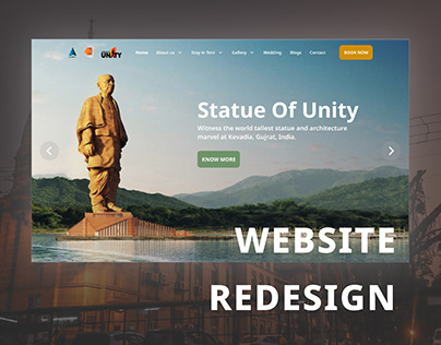 Statue of Unity - Website redesign UI/UX Project