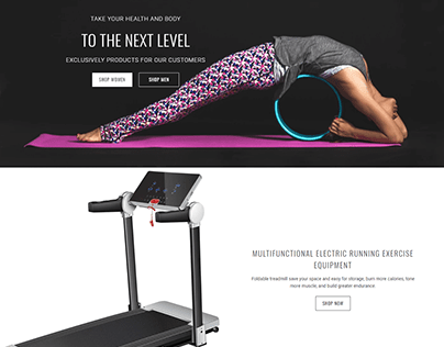 Shopify store design for Fitness and Sport