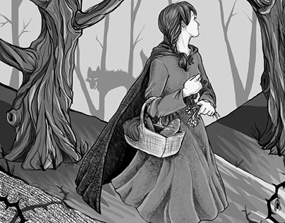Digital Illustration for Red Riding Hood
