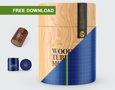 Free PSD-mockups | Wooden&Paper Tubes