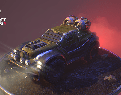 jeep war version game model(PBR)