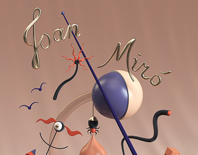 Miro Paintings Turned Into 3D Art