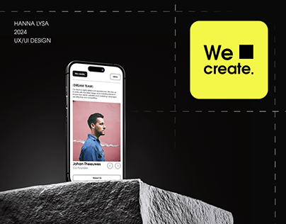 Website for digital agency | WE CREATE. | UX/UI Design