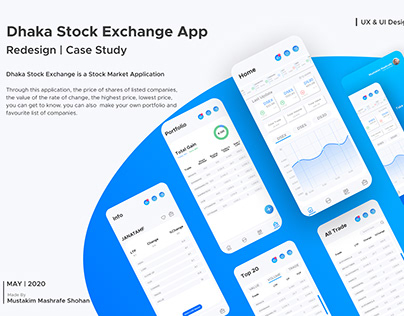 Case Study | UI/UX Design - Dhaka Stock Exchange App.