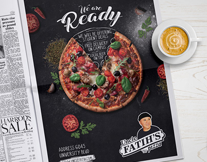 Uncle Fatih's Pizza Newspaper Ad Design