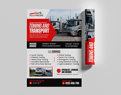 Towing and Transport Marketing Flyer Template