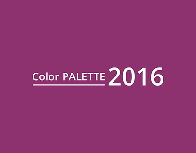 Color Palettes 2016