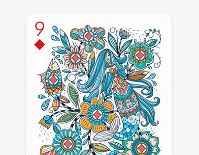 "9 ♦ Diamonds" card for Playing Arts contest 2016