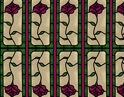 Glass Rose Pattern Set