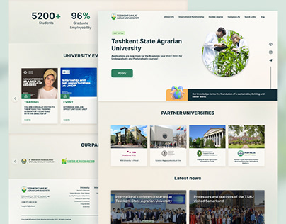 Tashkent State Agrarian University - Website Redesign