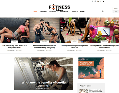 Fiteness Blog Website
