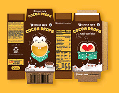 Cocoa Drops Cereal Box Design