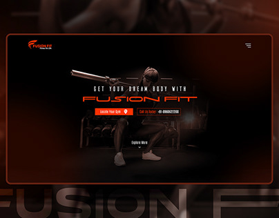 Fusion Fitness Landing Page Design Concept