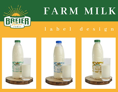 Farm Milk label design