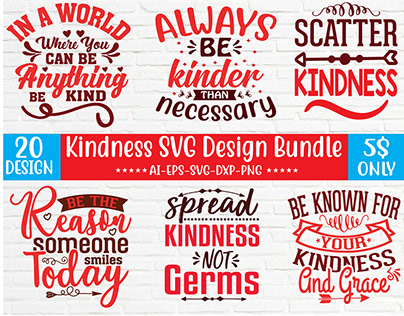 Kindness svg design bundle