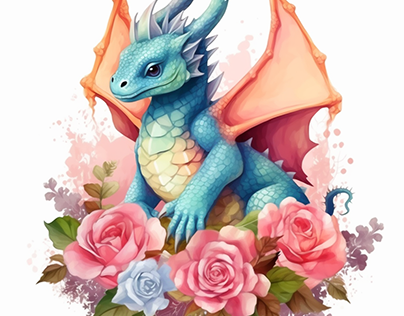 flower, dragon