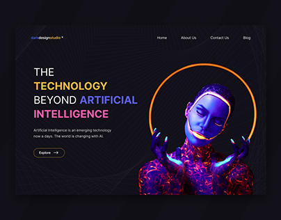 Artificial Intelligence Landing Page