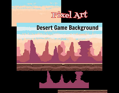 Pixel Art- Desert Game Background