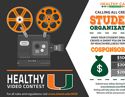 Healthy U Video Contest Flyer