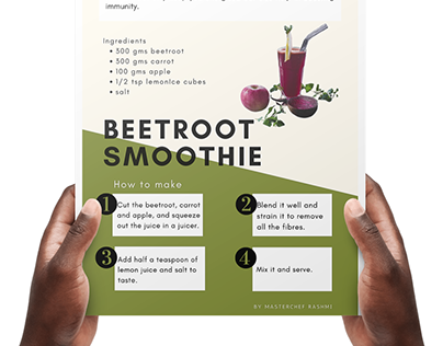 Beetroot Smoothie Recipe for a Food Magazine