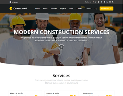 Constructed - Construction WordPress Theme