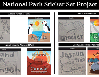 National Park Sticker Set Project