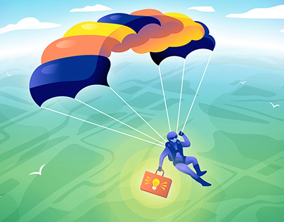 Parachute Illustrations and Icons