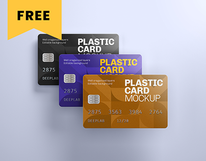 Plastic Card Mockup Set - FREE