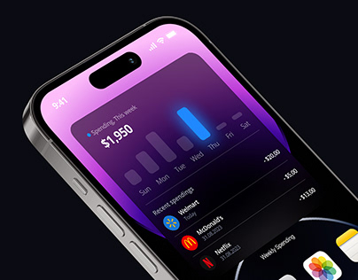 Banking App Widget - Fintech App Design
