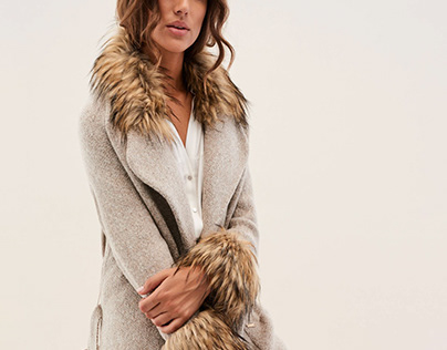 knited jacket with fur