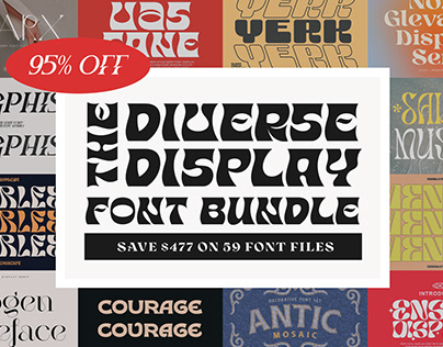 The Diverse Display Font Bundle - 95% Off!
