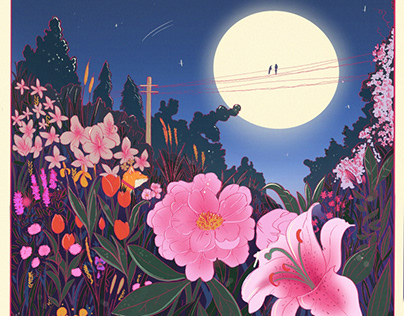 Flower Moon Postcard